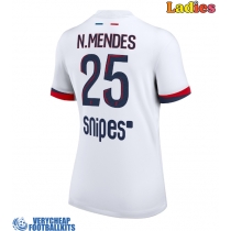 Paris Saint-Germain Nuno Mendes #25 Replica Away Shirt Ladies 2025-26 Short Sleeve